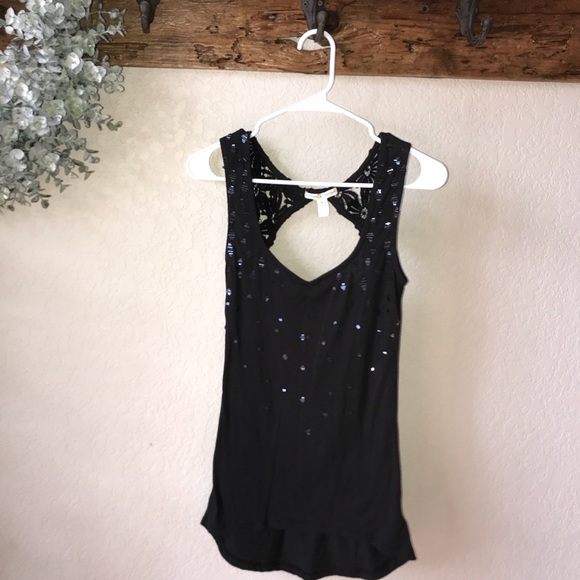 Black embellished tank top - Picture 1 of 1